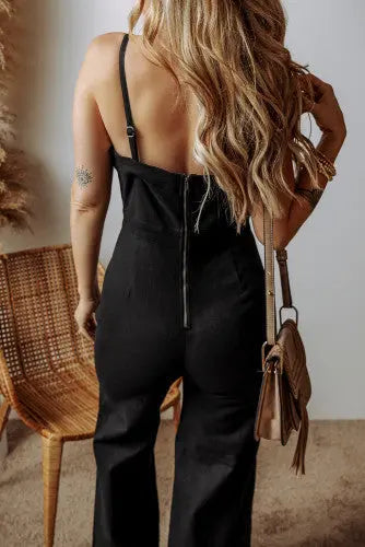 Black Denim Glam Jumpsuit Pretty Little Patriot