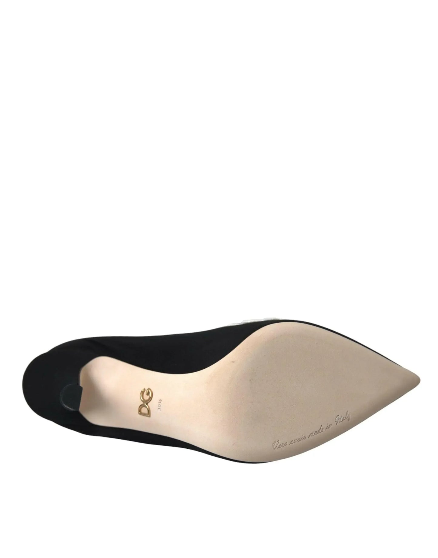 Dolce & Gabbana Black White Embroidery Slip On Boots Shoes - Plush Fashion Hub