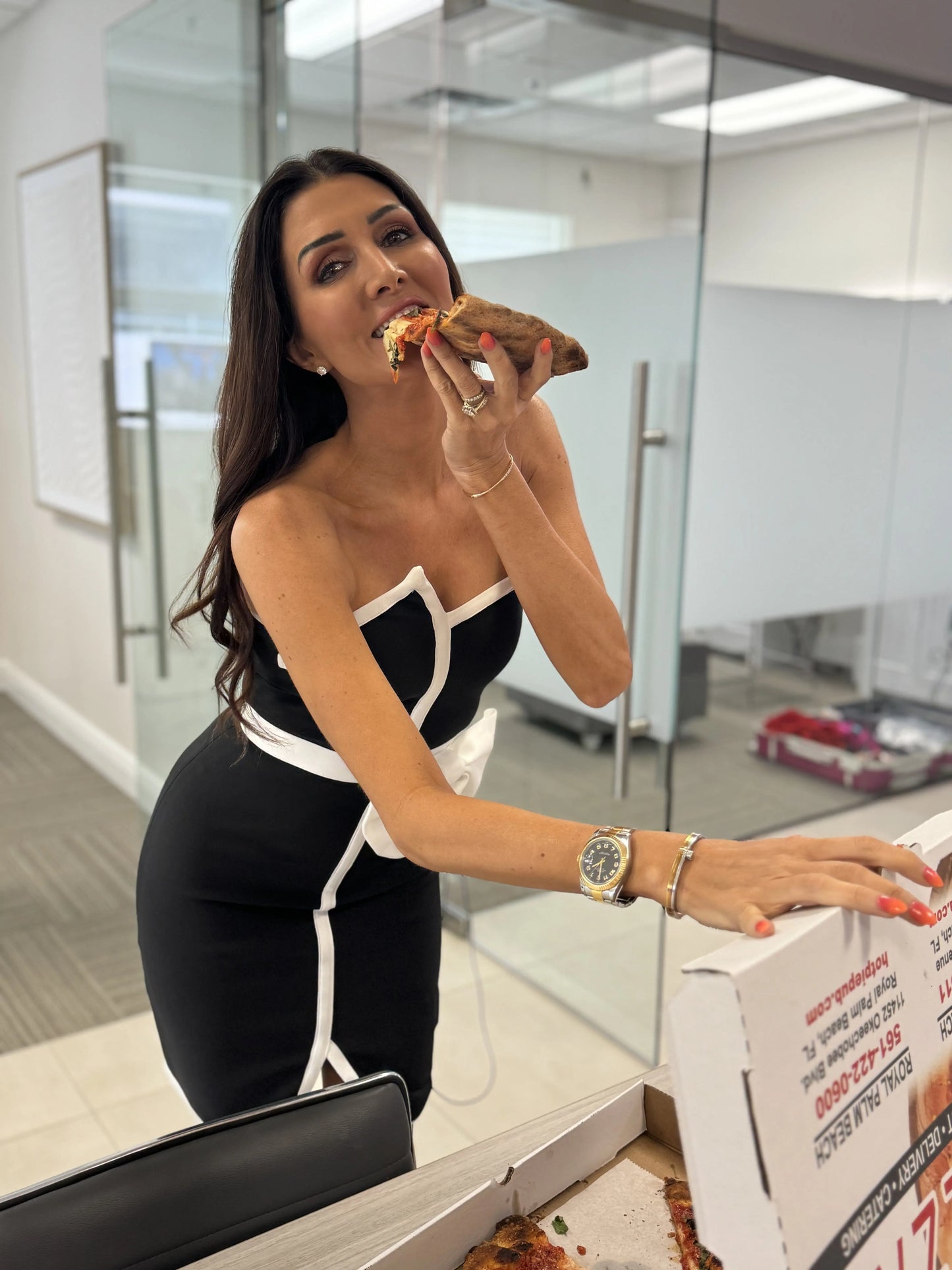 Erin Black bow dress Pretty Little Patriot