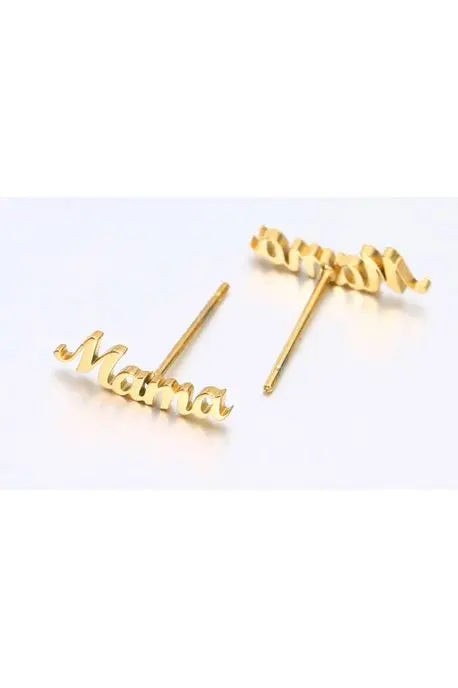 Mama 18k gold earrings Pretty Little Patriot