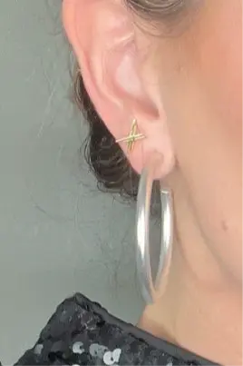 Matte Finish Silver Hoop Earrings Pretty Little Patriot