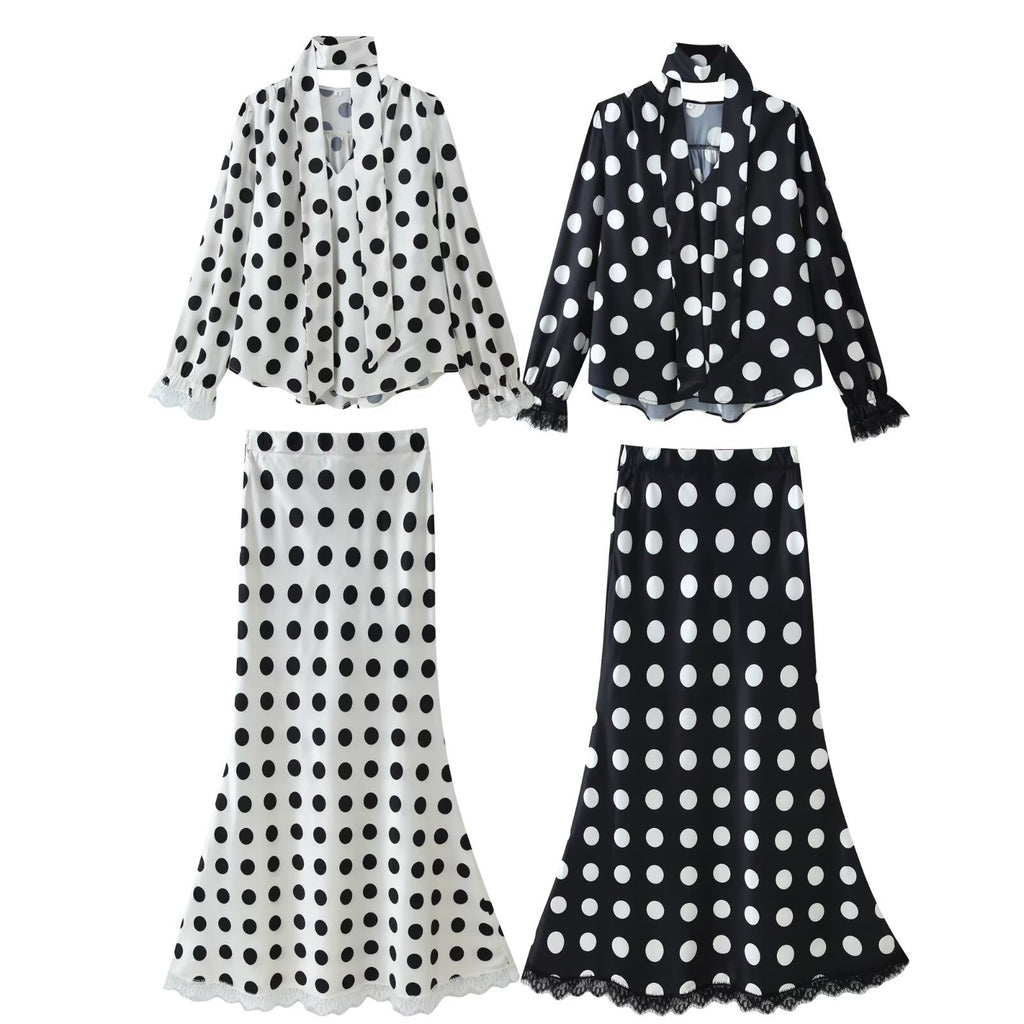 Women's Elegant V-Neck Sleeveless Top and High-Waisted Skirt Set