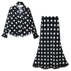 Women's Elegant V-Neck Sleeveless Top and High-Waisted Skirt Set