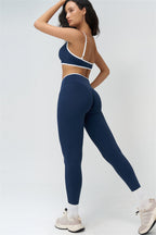 Fitglutes Activewear sports bra and leggings 2-piece set featuring a contrast design, ideal for gym and workout sessions.