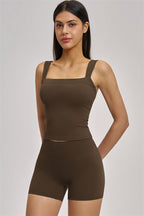 Fitglutes Activewear Swoon Tank Top and Shorts 2-piece set, stylish gymwear for workouts, featuring a tank top and matching shorts.
