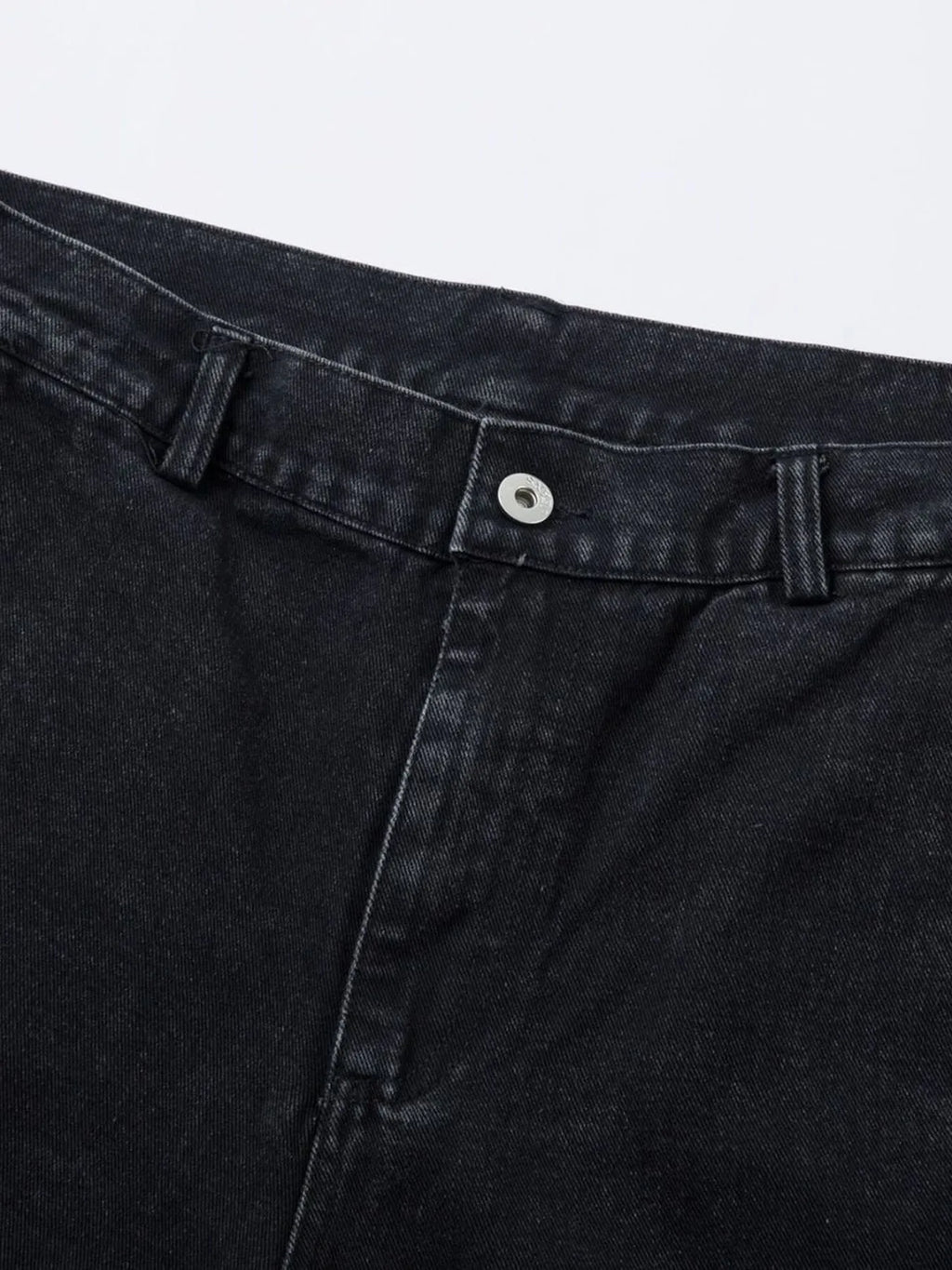 Men's wide leg denim jeans by Plush Fashion Shop, showing the relaxed fit and classic blue denim fabric.