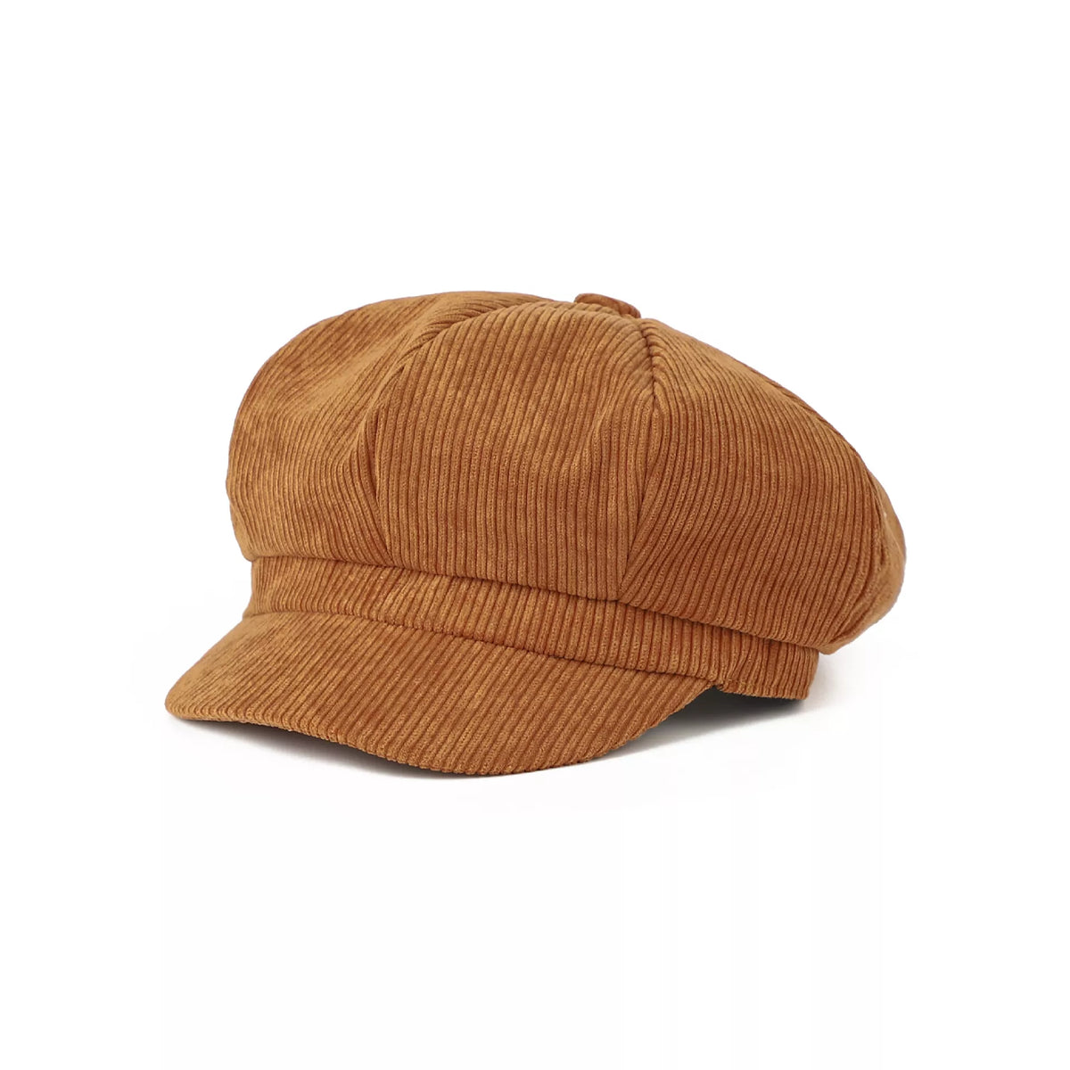 Vintage corduroy newsboy cap by Shopimist featuring a classic style and rounded brim in earthy tones.