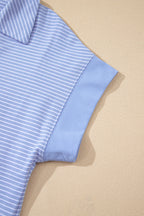 Lilian Dolman Sleeve Polo Shirt Set by Threaded Pear featuring a short sleeve polo top and matching shorts with a casual, stylish look.