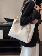 Shopimist braided handle tote bag with sturdy woven handles and spacious interior, perfect for everyday carry.