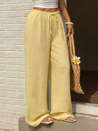 Plus Size High-Waisted Wide-Leg Pants