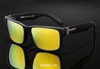 Men's polarized sport sunglasses with square frame and UV400 protection from Plush Fashion Hub, showcasing sleek eyewear design.