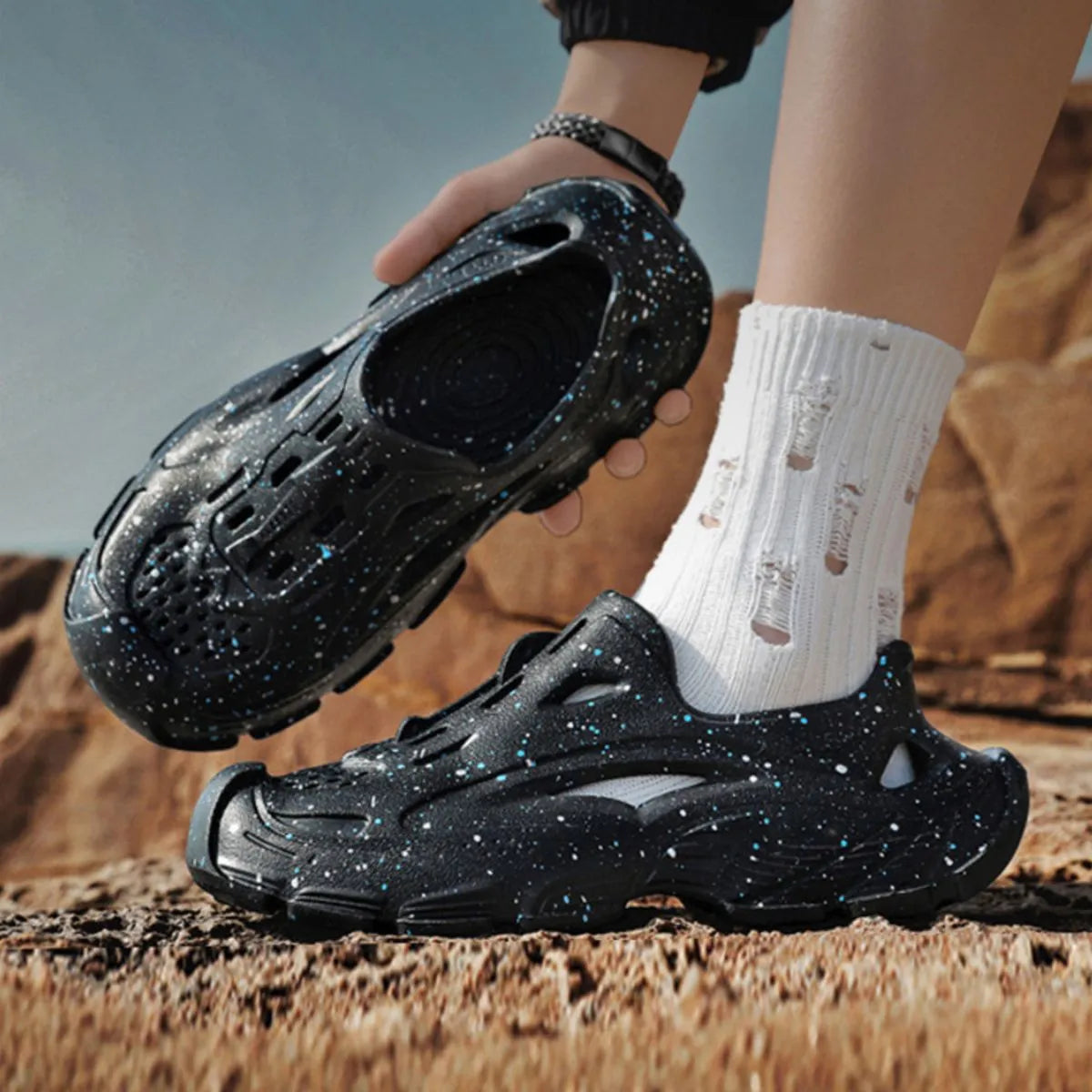 Men's round toe sandals by Trendsi featuring comfortable straps and casual design, perfect for warm weather.
