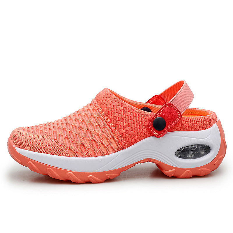 Breathable women's spring and summer sandals with air cushion sole, one pedal design, by Plush Fashion Hub