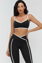 Fitglutes Activewear sports bra and leggings set featuring contrast design, ideal for gym workouts and active wear.
