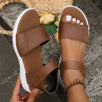 Shopimist open toe flats sandals with sleek design, featuring a comfortable fit and stylish look perfect for casual wear.
