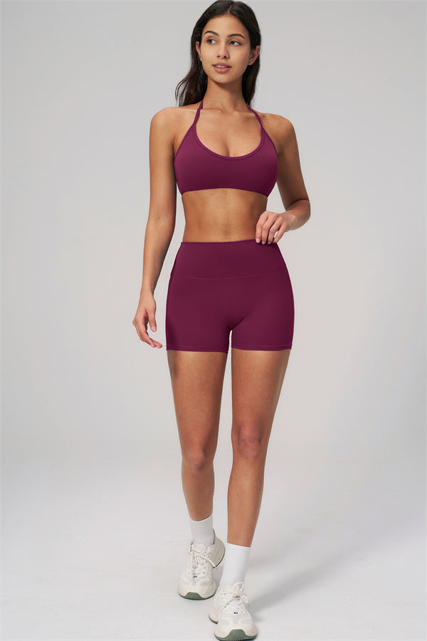 Fitglutes Activewear sports bra and shorts 2-piece set, athletic workout clothes, breathable fabric, stylish gymwear for women