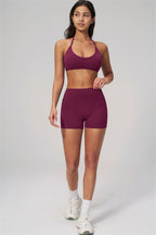 Fitglutes Activewear sports bra and shorts 2-piece set, athletic workout clothes, breathable fabric, stylish gymwear for women