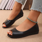 Shopimist peep toe flats sandals with open toe design and sleek style, perfect for casual summer wear