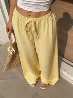 Plus Size High-Waisted Wide-Leg Pants