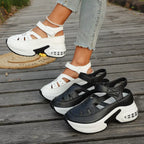 Shopimist cutout round toe platform sandals featuring chunky heels and open-toe design on a neutral background.