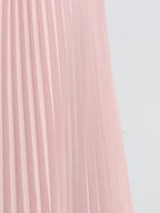 Shopimist frill lapel collar top and pleated skirt set, stylish women's fashion outfit, featuring a chic collar and elegant pleats.