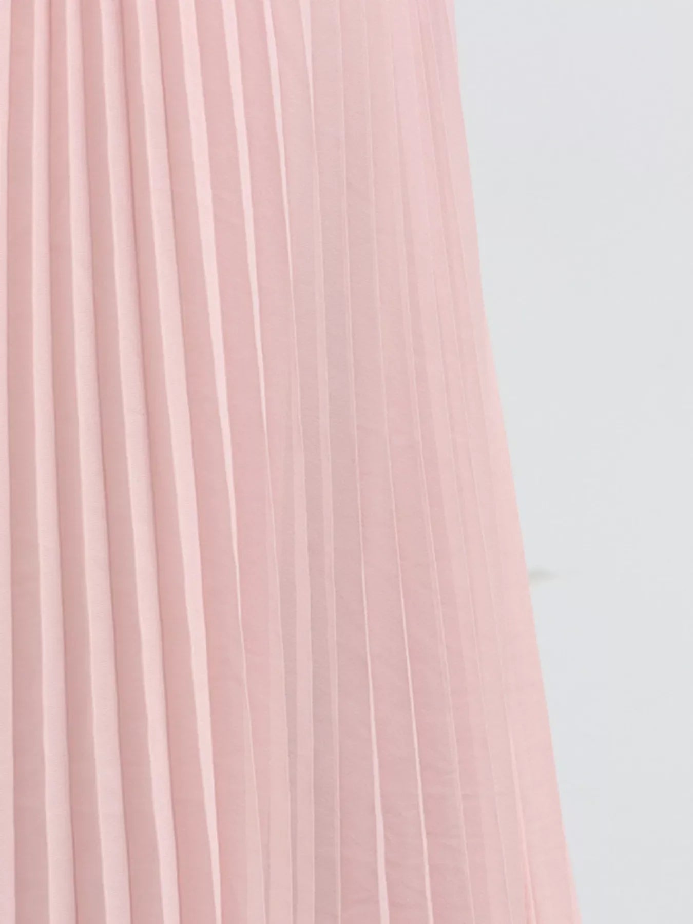 Shopimist frill lapel collar top and pleated skirt set, stylish women's fashion outfit, featuring a chic collar and elegant pleats.