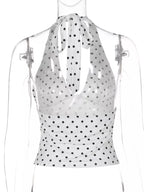 Polka Dot Halter Neck Cami
