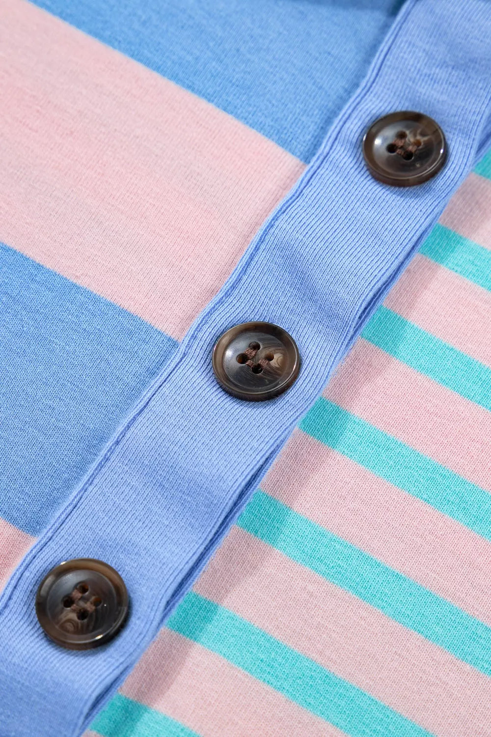 Stripe exposed seam mixed patchwork loose short set by Shopimist, featuring bold striped pattern and relaxed fit in lightweight fabric.