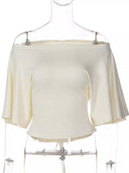 Boat Neck Short Sleeve T-Shirt