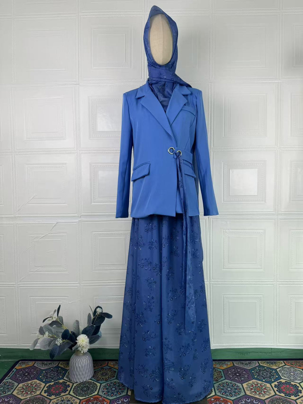 Elegant Long Sleeve Long Dress for WomenFashion Set Dress Casual and Sophisticated Design