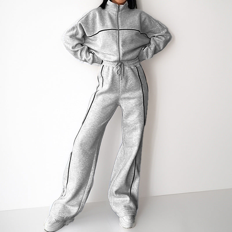 Eprolo relaxed tie-waist hoodie and tracksuit set, two-piece athletic loungewear with a comfortable fit and casual style.