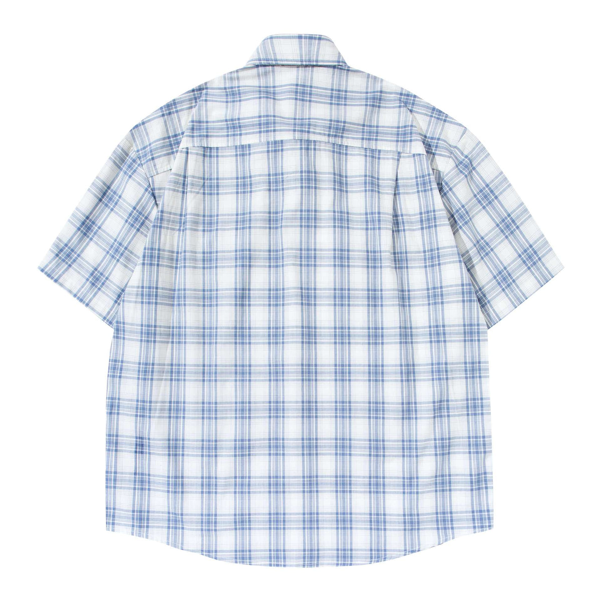 Eprolo double pocket plaid shirt T-shirt with button closures and long sleeves, featuring a classic red and black checkered pattern.