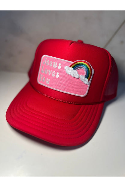 Jesus Loves You vintage trucker hat Pretty Little Patriot