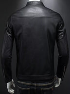 Plus size men's zip-up long sleeve jacket by Shopimist, featuring a casual design in a comfortable fit.