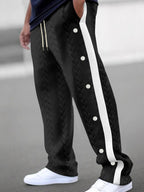 Men's plus size textured drawstring pants from Shopimist, featuring a comfortable fit and casual style in full size.