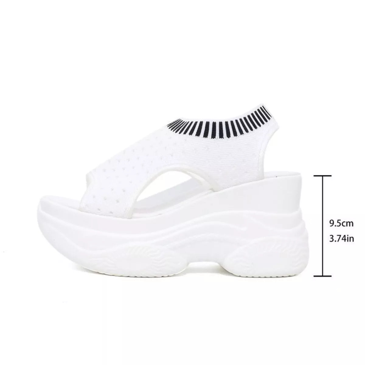 Women's breathable mesh platform wedge sandals by Plush Fashion Hub, lightweight summer heels with stylish design and comfortable fit.