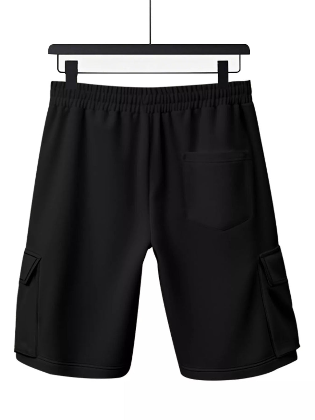Plus size men's drawstring pocketed shorts by Trendsi, featuring a comfortable fit and casual style.