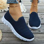 Women's breathable mesh slip-on casual walking flats by Trendsi, lightweight and comfortable footwear for everyday wear.