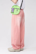 Plush Fashion Shop pocketed baggy denim jeans with relaxed fit and large front and back pockets, shown on a model.