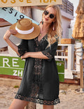 FitiqueFit resort beach tunic dress with patchwork cover-up, lightweight and stylish for summer beach outings.