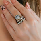 Three-layered alloy open ring from Shopimist featuring a sleek, modern design with layered metal bands.