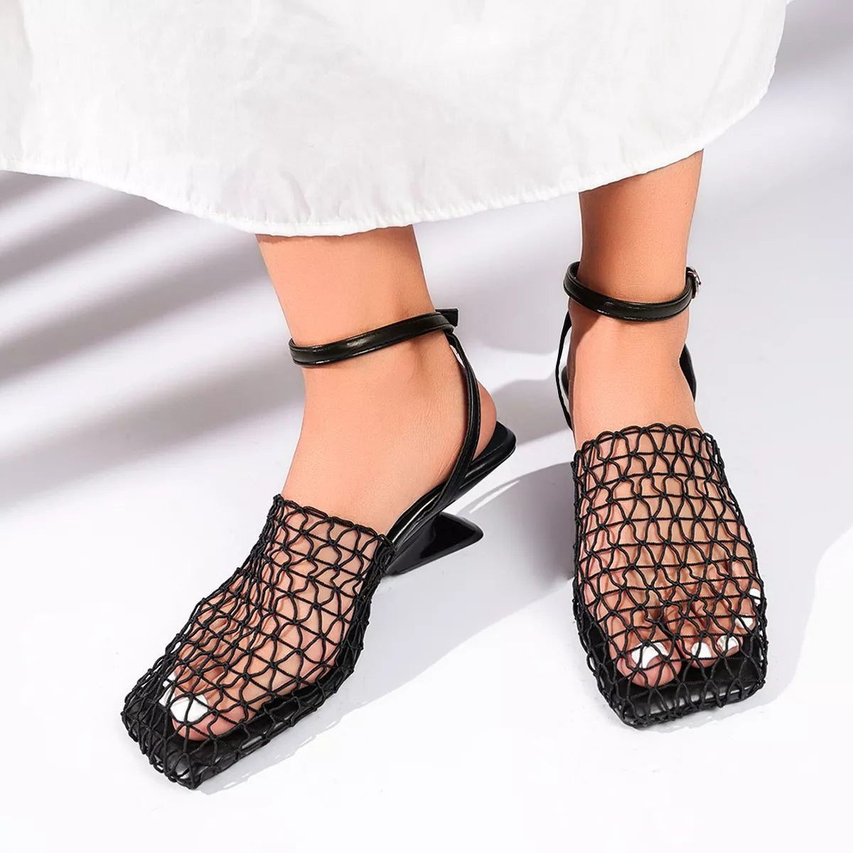Plush Fashion Hub ankle strap heeled sandals with open toes and slim heel, stylish footwear for casual or dressy occasions.
