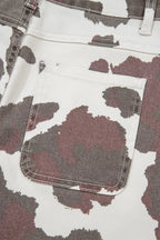 Cow Spots Printed Multi Pocketed Jeans