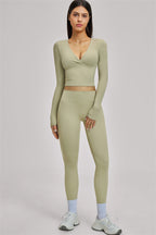 Fitglutes Activewear long sleeve crop top from The Swoon collection, featuring a fitted design and comfortable athletic fabric.