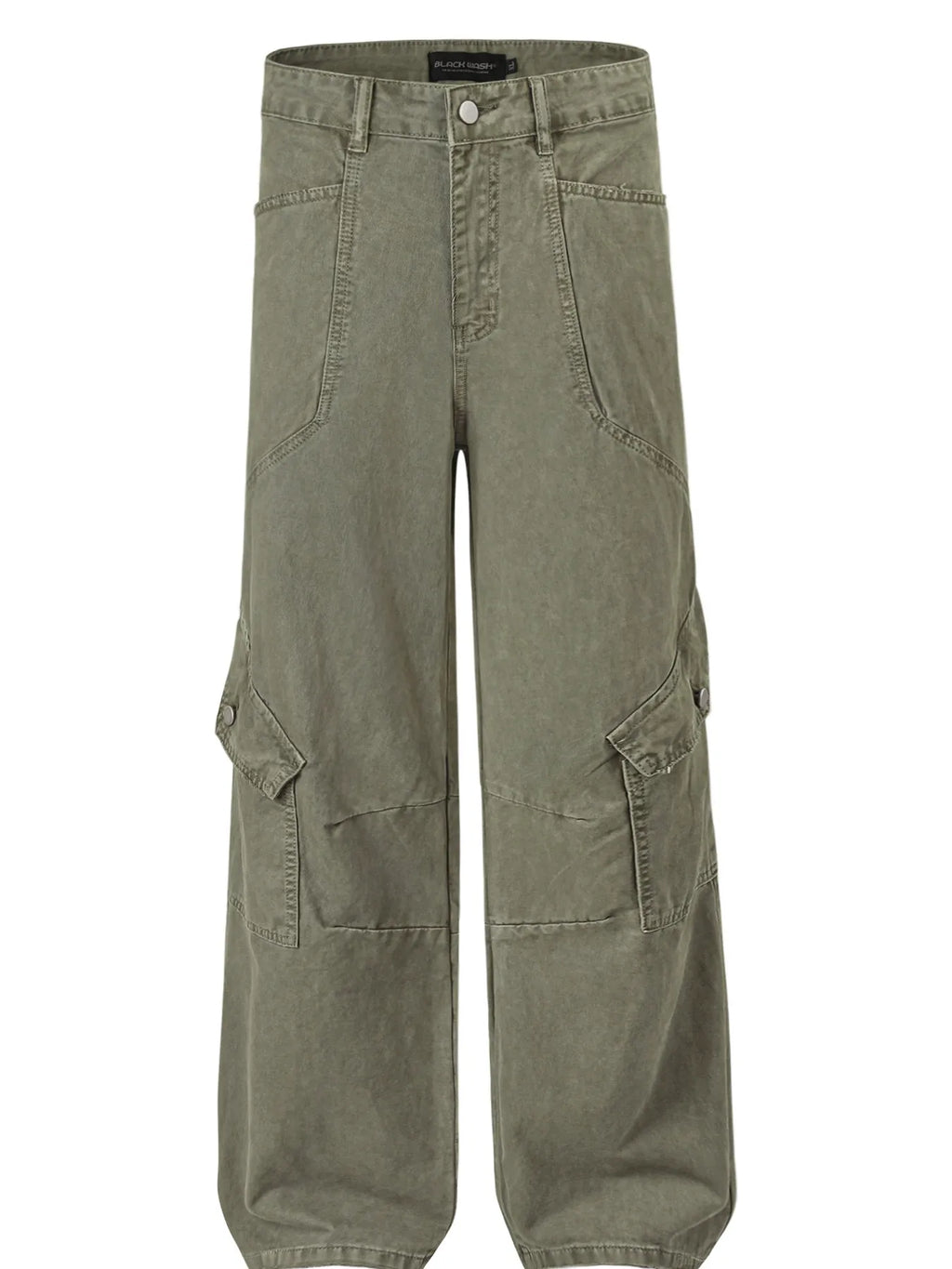 Men's wide leg cargo jeans by Trendsi, featuring a relaxed fit, multiple pockets, and durable denim fabric.