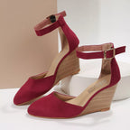 Shopimist point toe wedge sandals featuring sleek design and comfortable wedge heel, perfect for casual or dressy summer wear.