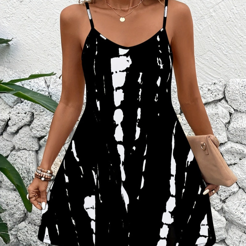 Plus size women's summer halter dress by Plush Fashion Hub in four colors, featuring a flowy, sleeveless design with a fitted waist.