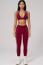 Fitglutes Activewear Clarity Contour Line sports bra and leggings 2-piece set, featuring sleek design and contour detailing for workout comfort.