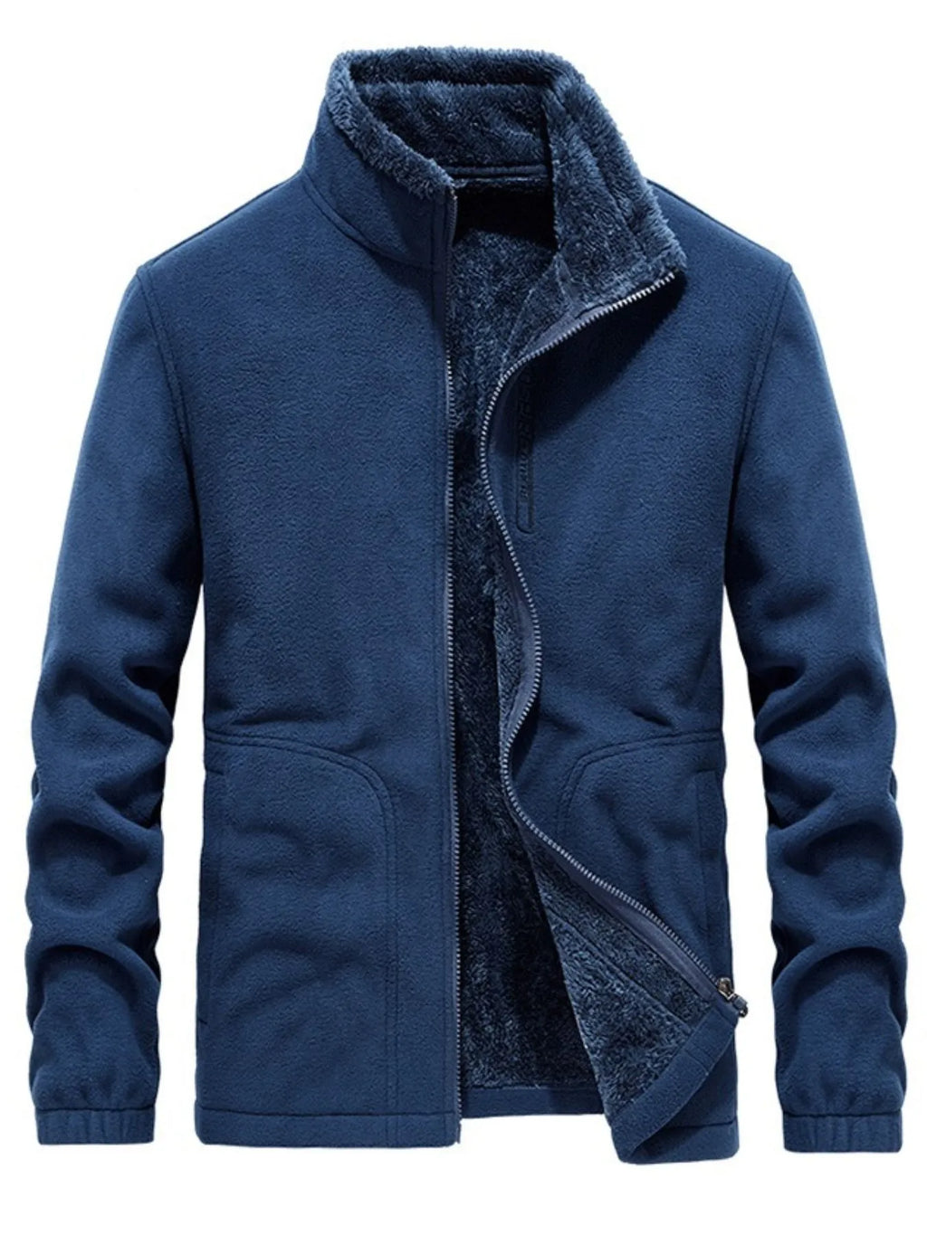 Men's zip-up long sleeve jacket by Shopimist, featuring a sleek design with a full front zipper and comfortable fit.