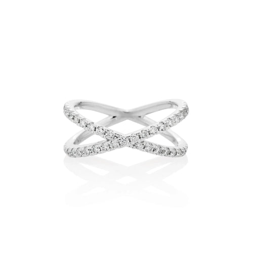 1.5mm Moissanite Infinity Ring in 925 Sterling Silver - Plush Fashion Hub